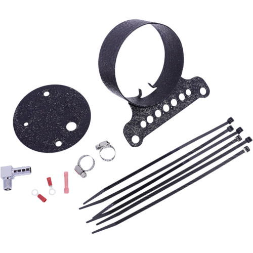 Drag Specialties Single Gauge Bracket - Wrinkle Black