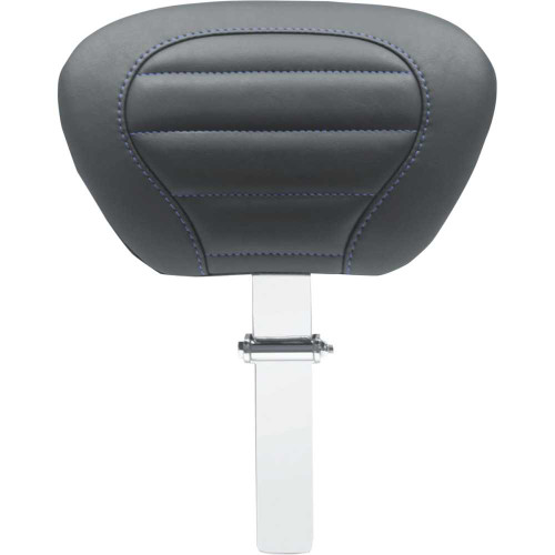 MUSTANG 79012SB Mustang Deluxe Touring Removable Driver Backrest - Black W/Sky Blue Stitching 79012Sb