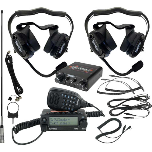 NAVATLAS NIRBHBK2 Navatlas Intercom/Radio And Headset Kit - 2-Seat - Black Nirbhbk2