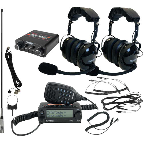 NAVATLAS NIROHBK2 Navatlas Intercom/Radio And Headset Kit - 2-Seat - Black Nirohbk2