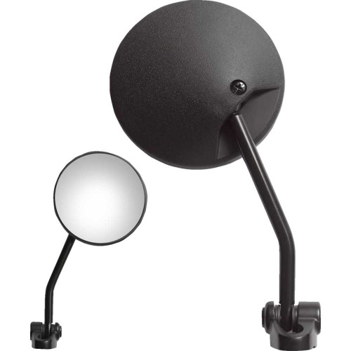 PARTS UNLIMITED 0640-1690 Parts Unlimited Mirror - Flag - Side View - Round - Black