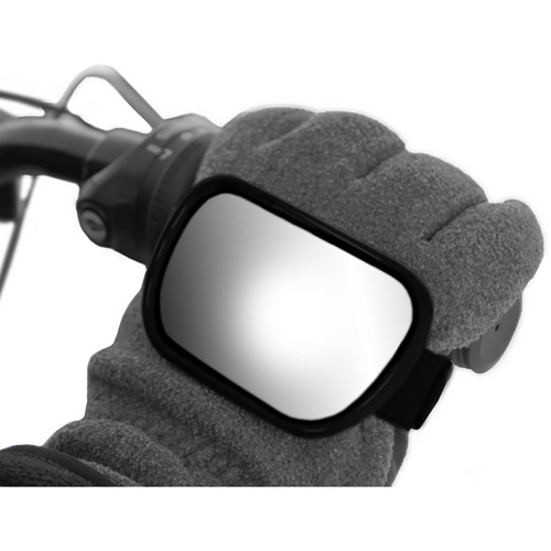 Parts Unlimited Mirror - Hand - Rectangle - Black