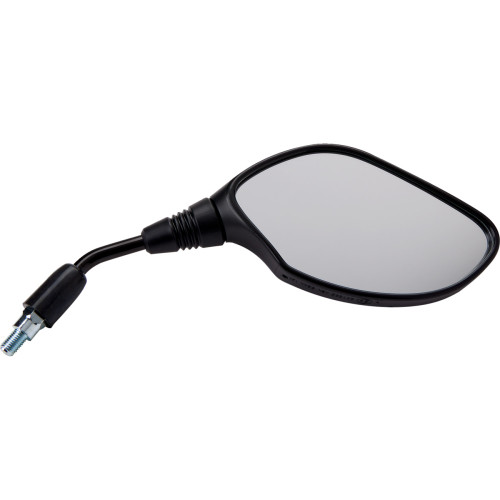 Parts Unlimited Mirror - Side View - Oval - Black - Right