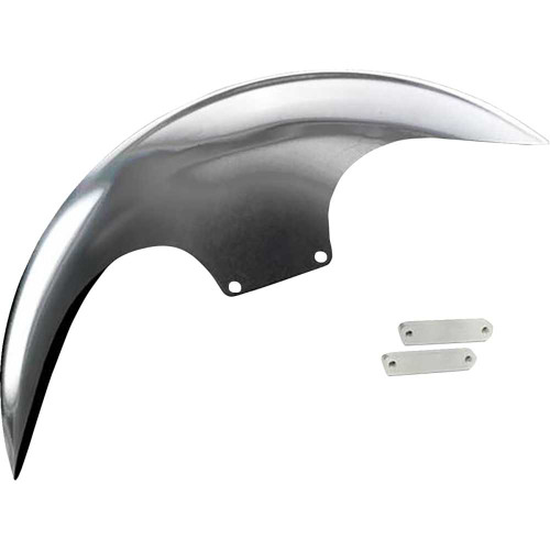 PAUL YAFFE BAGGER NATION PYO:CAFE2114LS Paul Yaffe Bagger Nation Cafe Front Fender - 21" - Satin Adaptors Pyo:Cafe-21-14L-S