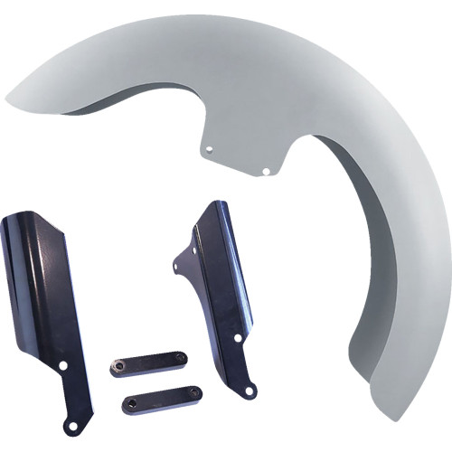 Paul Yaffe Bagger Nation Thicky Front Fender - 19" Wheel - With Black Adaptor - M8 Low Rider S/St Thicky-19-Lr-18L-Sl Paul Yaffe Bagger Nation Thicky Front Fender - 19" Wheel - With Black Adaptor - M8 Low Rider S/St Thicky-19-Lr-18L-Sl
