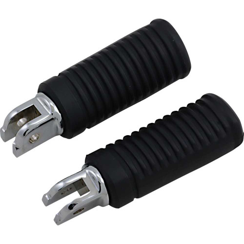 DRAG SPECIALTIES 1620-1890 Drag Specialties Fml Footpegs - Driver - Chrome/Black - Softail