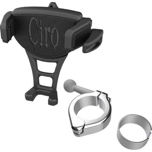 Phone Holder - Constrictor - Black - Chrome 1-1/8" | 1-1/4" Handlebar Mount 50354