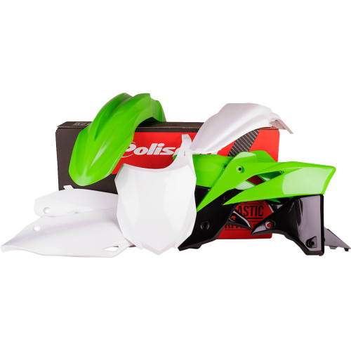 Polisport Body Kit - Complete - '14 - '15 Oem Green/Black/White - Kx 250F 90625 Polisport Body Kit - Complete - '14 - '15 Oem Green/Black/White - Kx 250F 90625