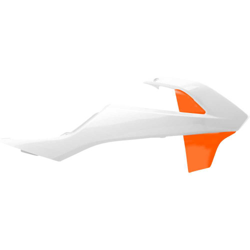 POLISPORT 8417900004 Polisport Radiator Cover - White/Orange - Sx 65 8417900004
