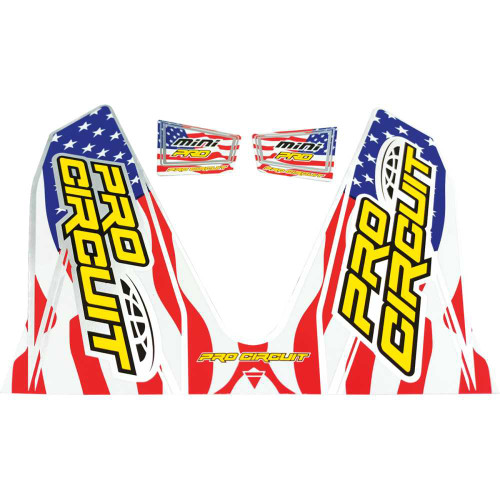 PRO CIRCUIT D22MINISS Pro Circuit T-6 Mini/Dual Decal - Stars And Stripes D22Mini-Ss