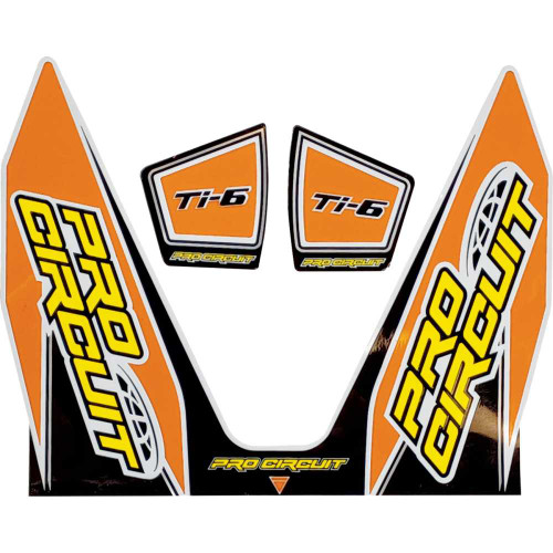 PRO CIRCUIT DC22TI6ORANGE Pro Circuit Ti-6 Decal - Orange Dc22Ti6-Orange