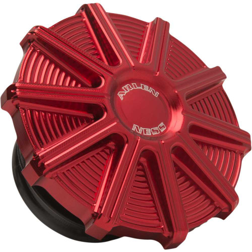 ARLEN NESS 701006 Arlen Ness Vented Gas Cap - 10 Gauge - Red 701-006