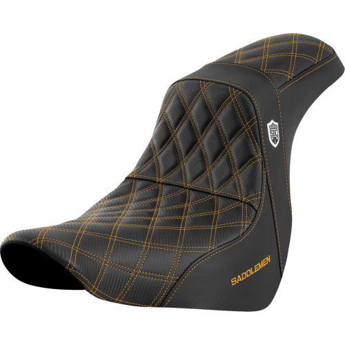 SADDLEMEN SC81829GOL Pro Series Sdc Performance Seat - Without Backrest - Gold Stitch - Fl/Fx '18-'20 Sc81829Gol