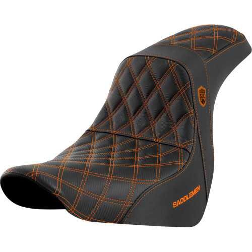 SADDLEMEN SC81829ORA Pro Series Sdc Performance Seat - Without Backrest - Orange Stitch - Fl/Fx '18-'20 Sc81829Ora