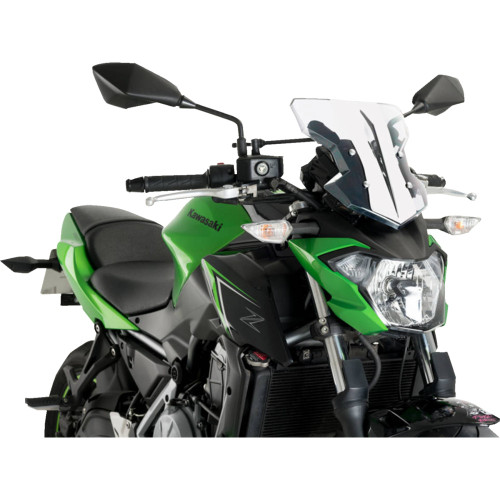 Puig Hi-Tech Parts Flanker Windshield - 12-3/4" - Clear - Kawasaki 20335W