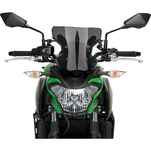Puig Hi-Tech Parts Flanker Windshield - 12-3/4" - Dark Smoke - Kawasaki 20335F