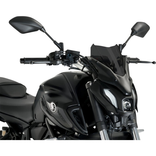 Puig Hi-Tech Parts New Generation Windscreen - 12-1/2" - Dark Smoke - Mt-07 20618F
