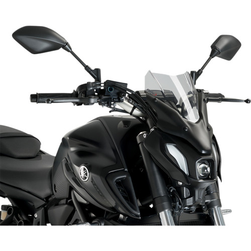 Puig Hi-Tech Parts New Generation Windscreen - 12-1/2" - Smoke - Mt-07 20618H