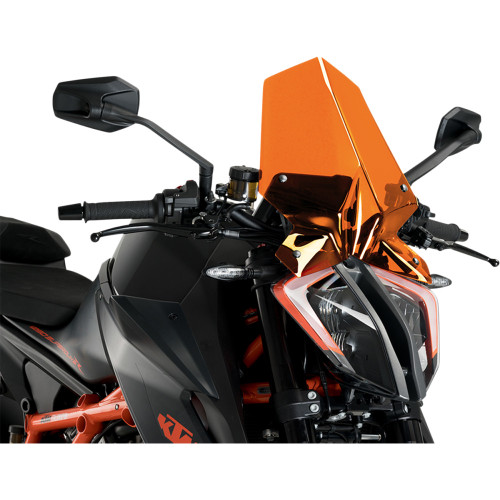 Puig Hi-Tech Parts New Generation Windscreen - 16-1/4" - Orange - 1290 Super Duke R 20461T