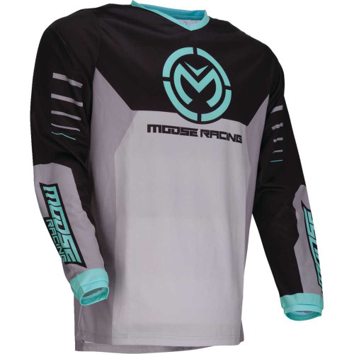 MOOSE RACING 29108188 Qualifier Jersey - Gray/Teal - 3Xl 2910-8188