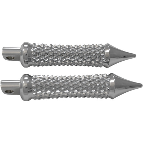 Eddie Trotta Designs Cross Cut Footepegs - Chrome Tc779