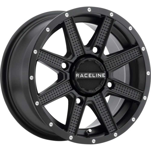 RACELINE WHEELS A92B4701152 Raceline Wheels Wheel - Hostage - Front/Rear - Black - 14X7 - 4/110 - 5+2 (+10 Mm) A92B-47011-52