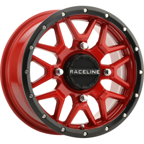 Raceline Wheels Wheel - Krank - Simulated Beadlock - Front/Rear - Red - 15X7 - 4/156 - 5+2 (+10 Mm) A94R-57056+10