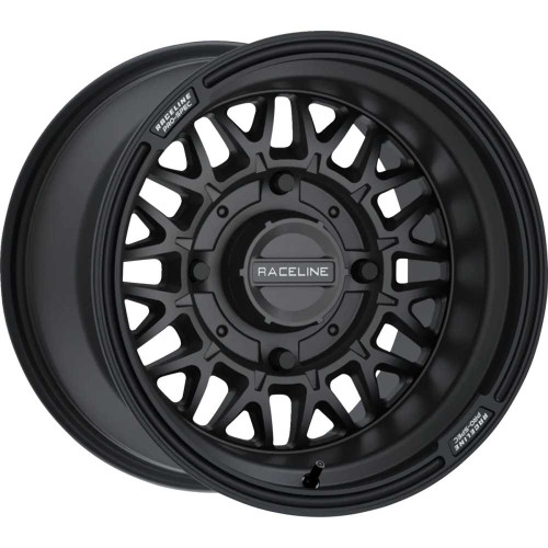 RACELINE WHEELS A13B5103700 Raceline Wheels Wheel - Omega - Rear - Black/Satin - 15X10 - 4/137 - 5+2 A13B-51037-00