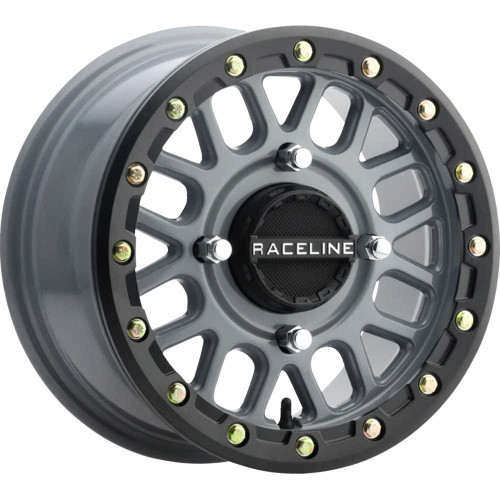 RACELINE WHEELS A93SG56037+40 Raceline Wheels Wheel - Podium - Beadlock - Front/Rear - Stealth Gray - 15X6 - 4/137 - 5+1 (+40 Mm) A93Sg-56037+40