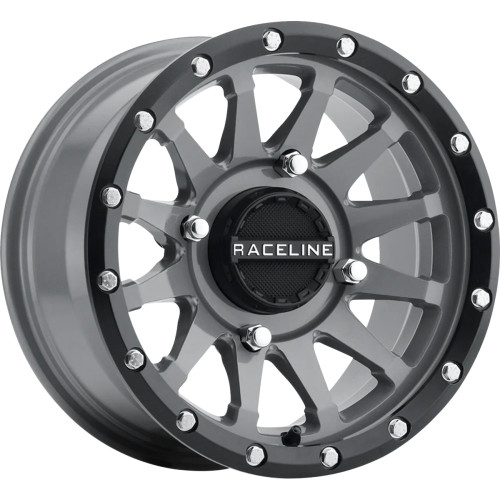 Raceline Wheels Wheel - Trophy - Simulated Beadlock - Front/Rear - Stealth Gray - 15X7 - 4/137 - 5+2 (+10 Mm) A95Sg-57037+10