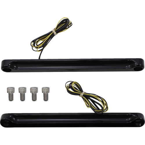 Alloy Art Led Front Signal Light - Flstf - Black/Smoke Fdh-2
