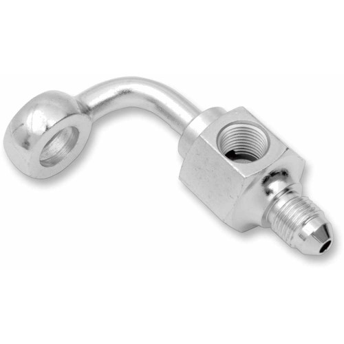 DRAG SPECIALTIES 1742-0046 Drag Specialties Banjo Fitting - 3/8" X An3 - 90 - Short