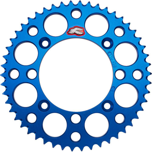 RENTHAL 121U42850GPBU Renthal Rear Sprocket - Suzuki/Yamaha - Blue - 50 Tooth 121U-428-50Gpbu
