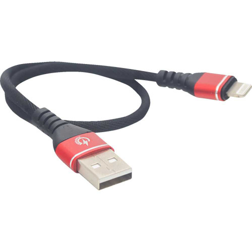 RIDEPOWER RPUSBLHT12 Ridepower Male Usb To Male Lightning Cable - Phone - Charger - 12" - Black/Gray Rpusblht12