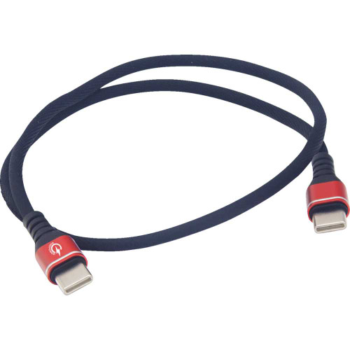 RIDEPOWER RPUSBCUSBC24 Ridepower Male Usb-C To Male Usb-C Cable - Phone - Fast/Charger - 24" - Black/Red Rpusbcusbc24