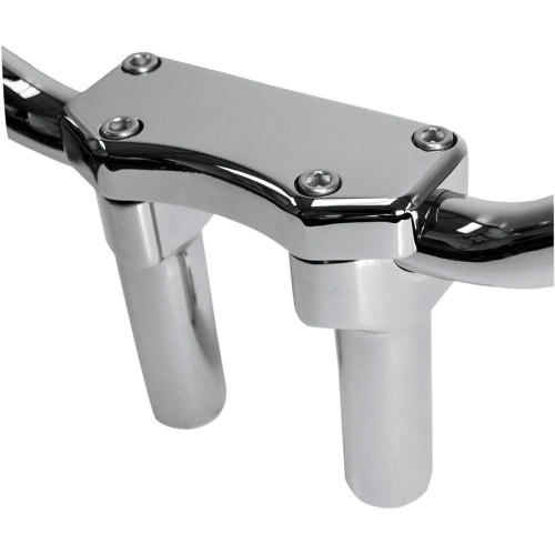 DRAG SPECIALTIES 0602-0588 Drag Specialties Risers - 4" - Buffalo - Top - Chrome
