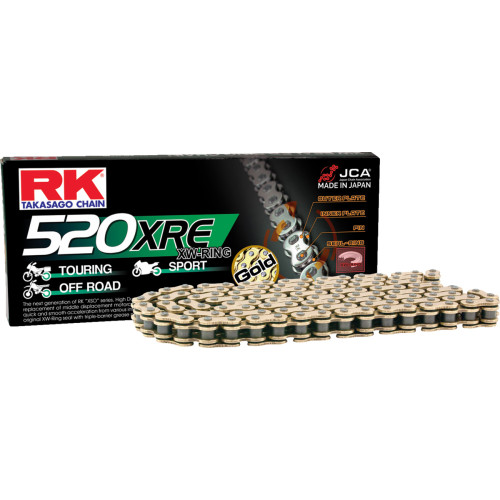 Rk 520 Xre - Drive Chain - 116 Links - Gold Gb520Xre-116 Rk 520 Xre - Drive Chain - 116 Links - Gold Gb520Xre-116