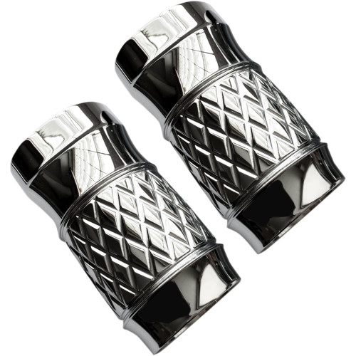 Eddie Trotta Designs Fork Slider Covers - Chrome - Platinum-Cut Tc-963