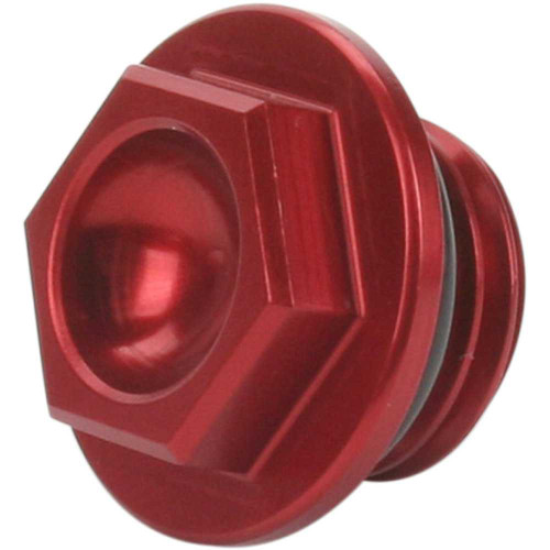 WORKS CONNECTION 24070 Works Connection Aluminum Oil Filler Plug - Red - Honda/Kawasaki/Yamaha 24-070