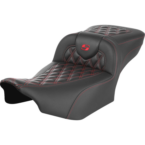 Roadsofa Extended Reach Seat - Without Backrest - Lattice Stitch - Red Stitch - Fltr/Flhx '23-'24 823-07-20704