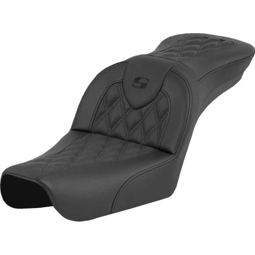SADDLEMEN 80405182 Roadsofa Seat - Lattice Stitch - Without Driver Backrest - Fxdwg '04-'05 804-05-182