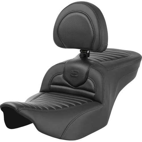 Roadsofa Seat - With Backrest - Tuck-N-Roll - Carbon Fiber - Fltr/Flhx '23-'24 823-07-204B0 Roadsofa Seat - With Backrest - Tuck-N-Roll - Carbon Fiber - Fltr/Flhx '23-'24 823-07-204B0