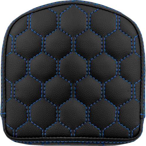 Roadsofa Sissy Bar Pad - Honeycomb - Blue Stitching 040849Blu