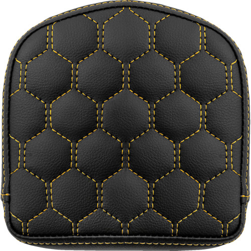 Roadsofa Sissy Bar Pad - Honeycomb - Gold Stitching 040849Gol
