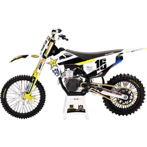 Rockstar Husqvarna Team Bike 2020 - Zach Osborne - 1:12 Scale - White/Black/Yellow 58243