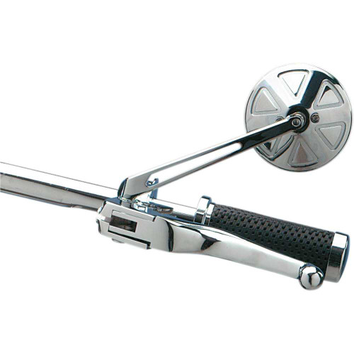 DRAG SPECIALTIES DS-302156 Drag Specialties Round Mirror With Long Stem