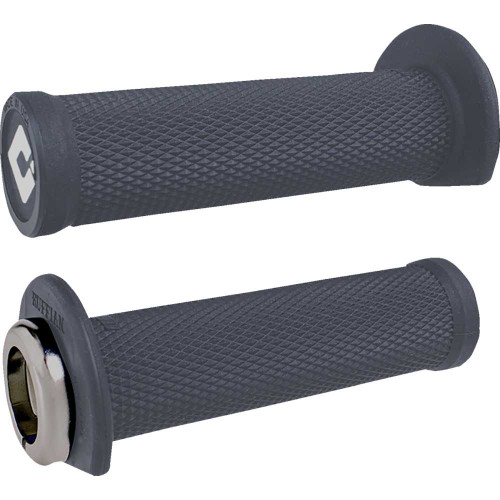 ODI J33RFHS Ruffian 2.1 Lock-On Grips - Atv/Pwc - Graphite/Silver J33Rfh-S