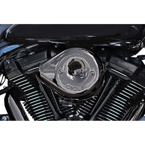 S&S Cycle Stealth Teardrop Air Cleaner Cover - M8 - Lava Chrome 170-0779 S&S Cycle Stealth Teardrop Air Cleaner Cover - M8 - Lava Chrome 170-0779