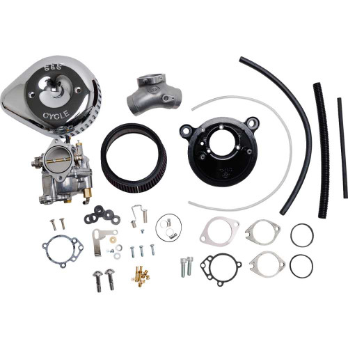 S&S CYCLE 1100152 S&S Cycle Super G Carburetor With Stealth Air Cleaner Kit - Chrome - Twin Cam 110-0152