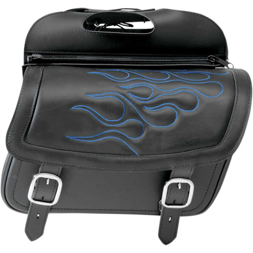 SADDLEMEN 35010774 Saddlemen Flame Saddlebag - Blue - Jumbo 3501-0774